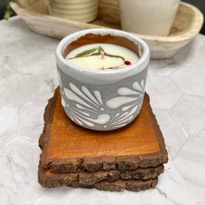 Mango Papaya – Handcrafted Soy Candle in Mexican Clay Vaso (6 oz)