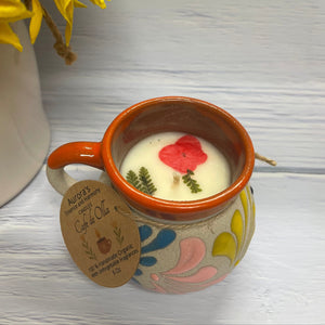 Café de Olla – Handcrafted Soy Candle in Mexican Clay Tacita (6 oz)