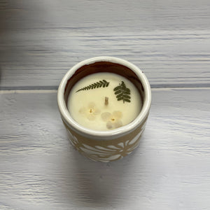 Lavender – Handcrafted Soy Candle in Mexican Clay Vaso (6 oz)