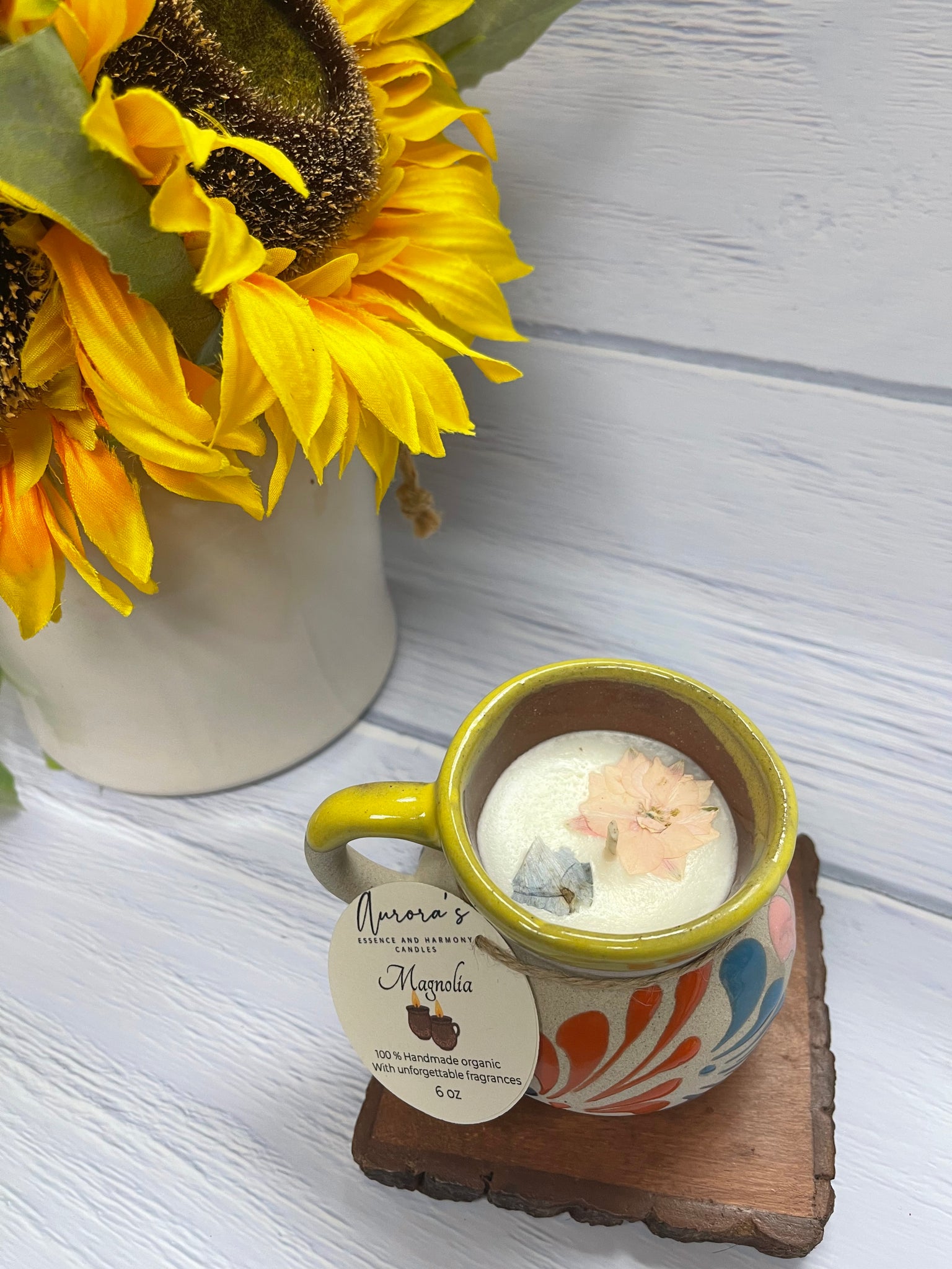 Tacita Magnolia 6oz - Vela artesanal