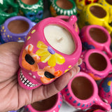 Hot Orange Danish – Mexican Clay Calaverita Candle