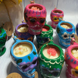 Hot Orange Danish – Mexican Clay Calaverita Candle